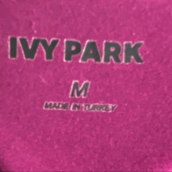 Ivy Park Burgundy Purple Logo Leggings Size Medium Beyoncé High Rise Tights Pink - Picture 4 of 15